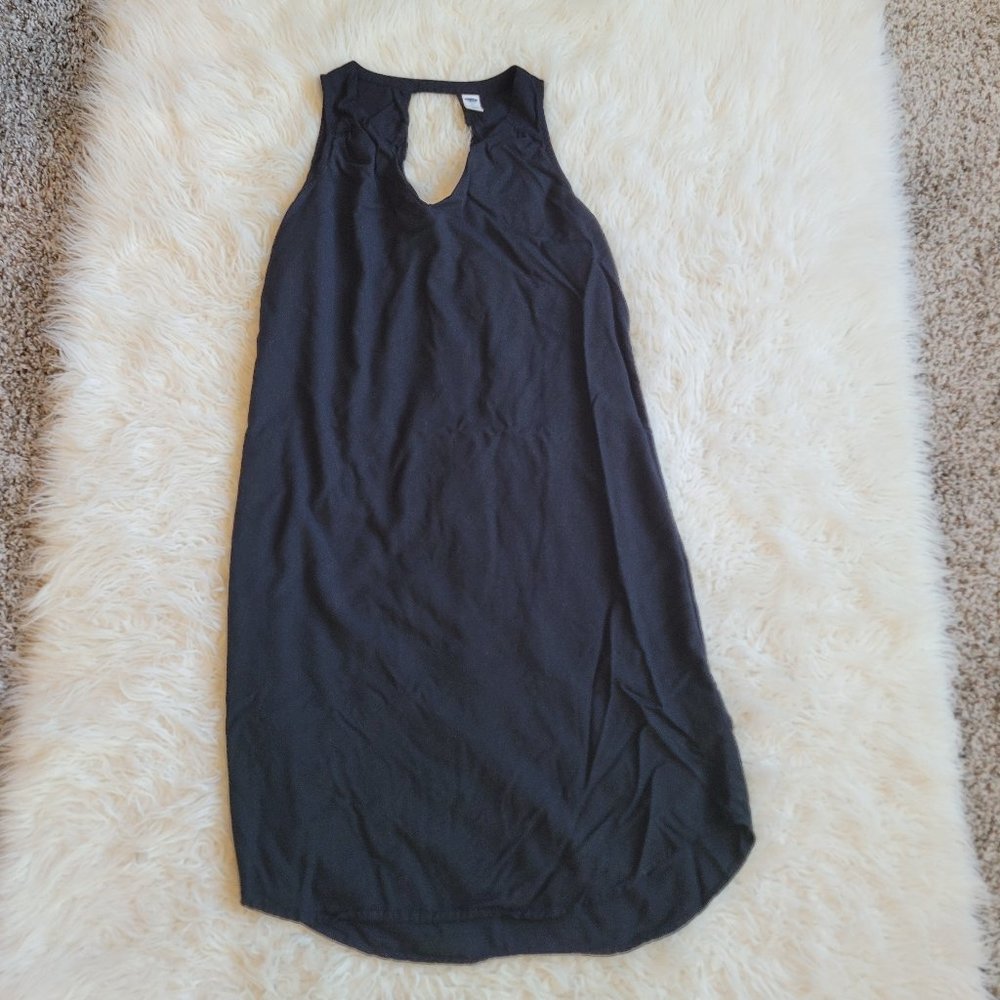 Old Navy Womens Sleeveless Dress Shirt Sz M Black